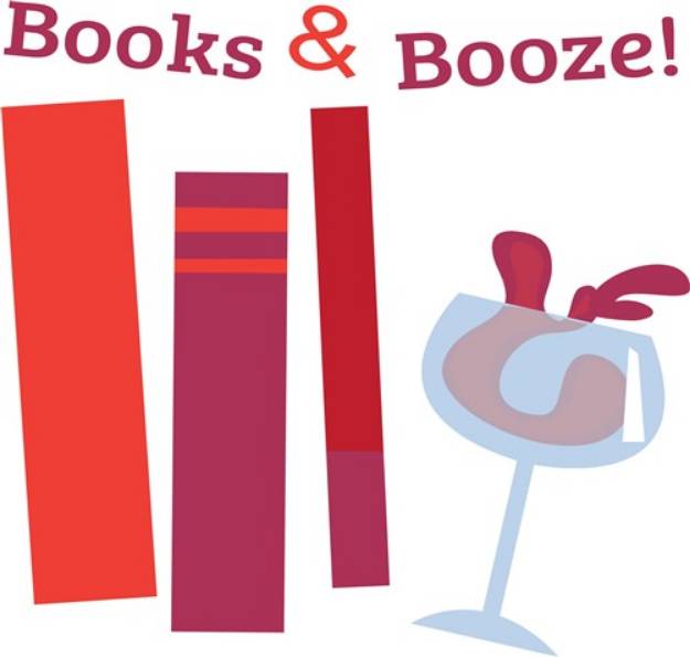 Picture of Books & Booze SVG File