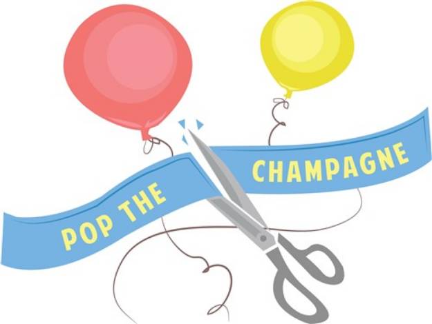 Picture of Pop The Champagne SVG File