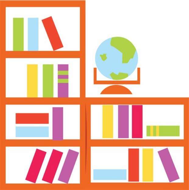 Picture of Book Shelves SVG File