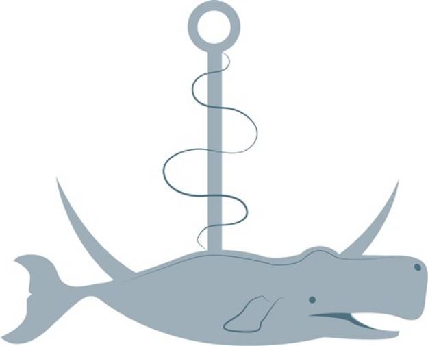 Picture of Whale & Anchor SVG File
