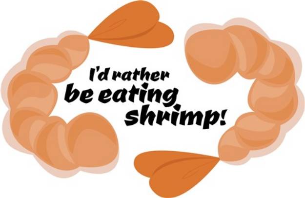 Picture of Eating Shrimp SVG File