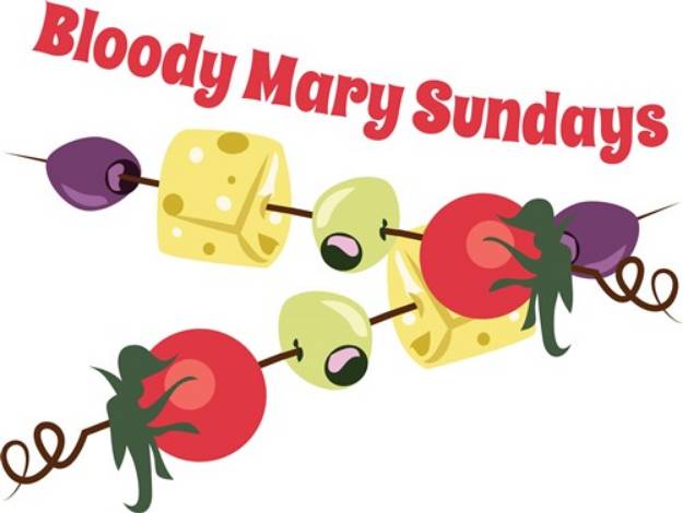 Picture of Bloody Mary Sundays SVG File