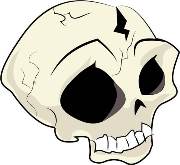 Picture of Cracked Skull SVG File