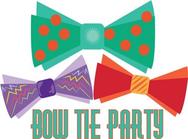 Picture of Bow Tie Party SVG File