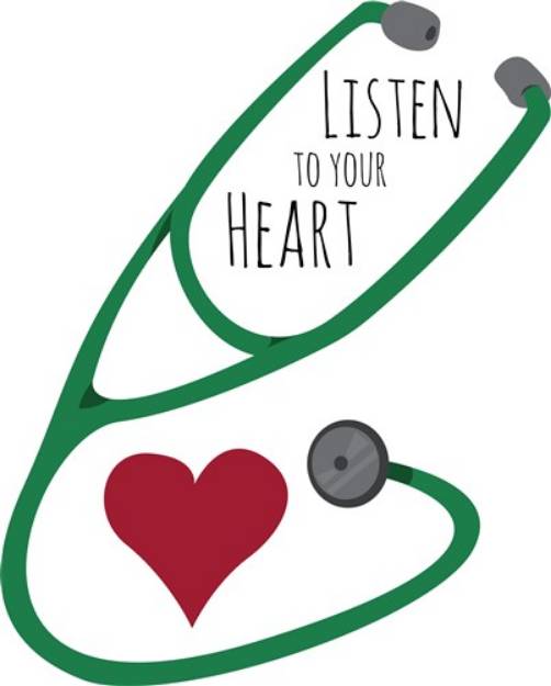 Picture of Listen To Heart SVG File