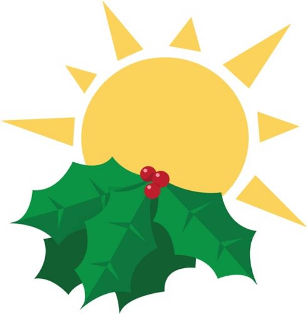 Picture of Sunny Holly SVG File