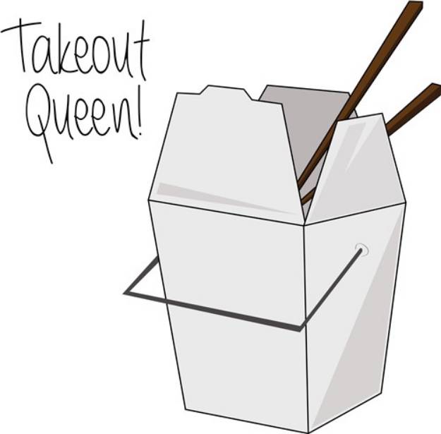 Picture of Takeout Queen SVG File