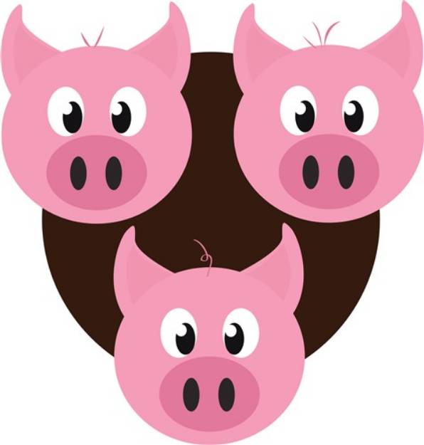 Picture of Three Pigs SVG File