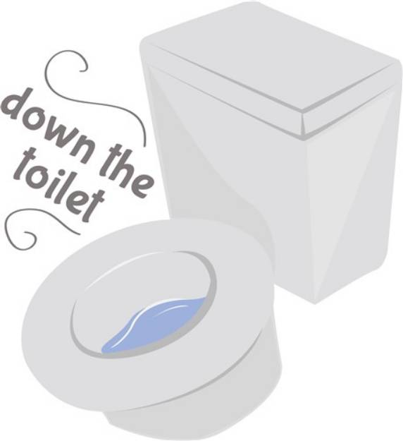 Picture of Down The Toilet SVG File