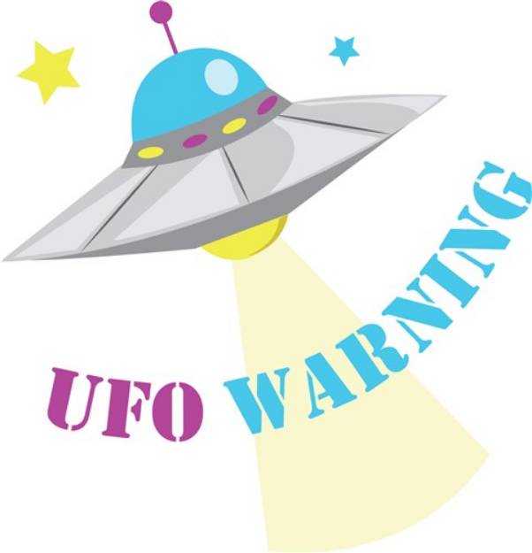 Picture of UFO Warning SVG File
