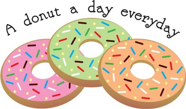 Picture of Donut A Day SVG File