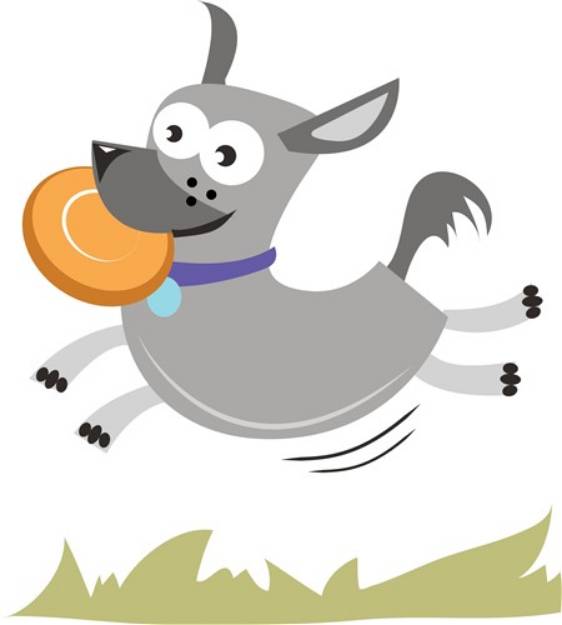 Picture of Frisbee Dog SVG File
