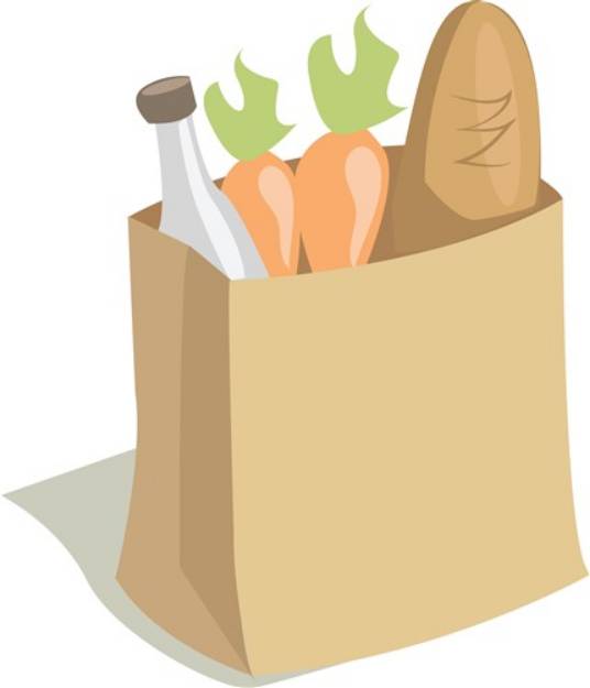Picture of Bag Of Groceries  SVG File
