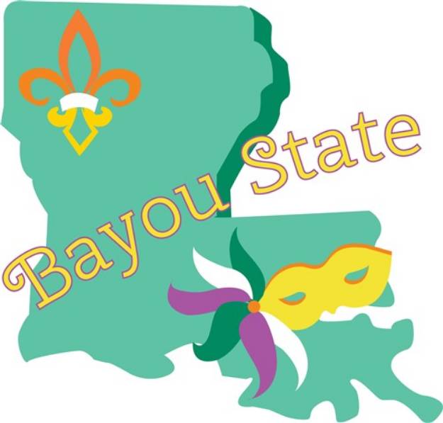 Picture of Bayou State SVG File