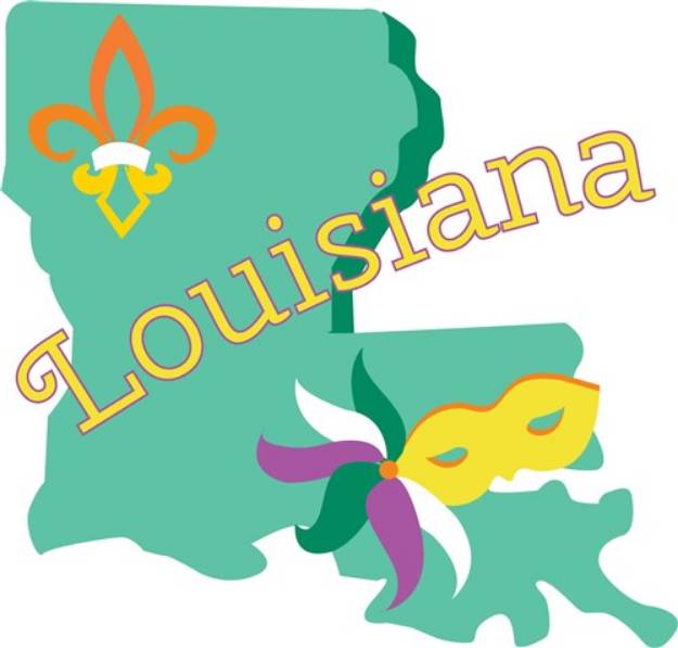 Picture of Louisiana Fleur SVG File