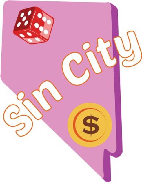 Picture of Sin City Dice SVG File