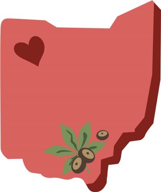 Picture of Ohio Heart SVG File