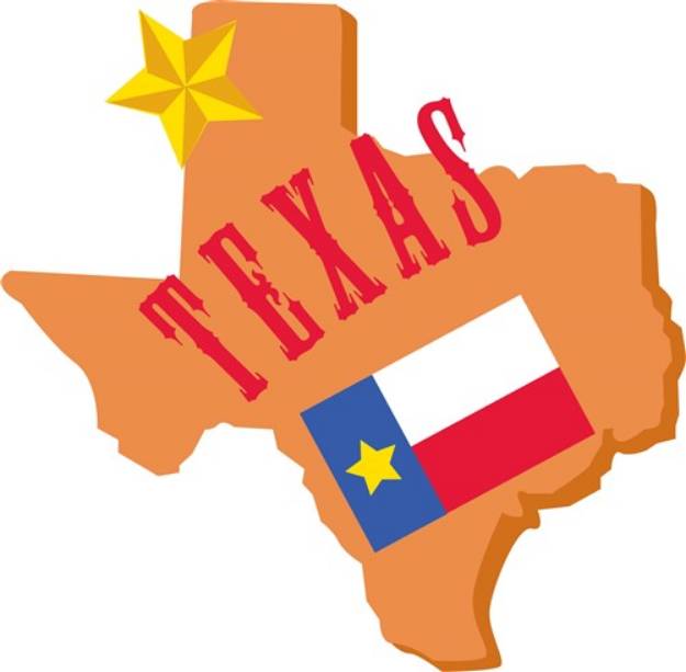 Picture of Texas Flag Star SVG File