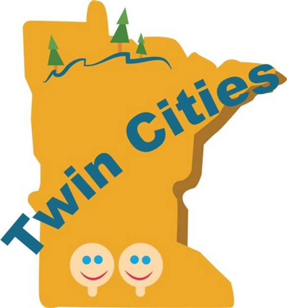 Picture of Twin Cities SVG File