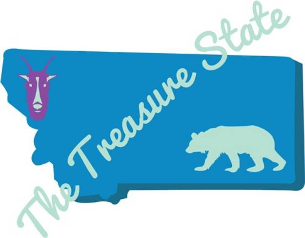 Picture of The Treasure State SVG File