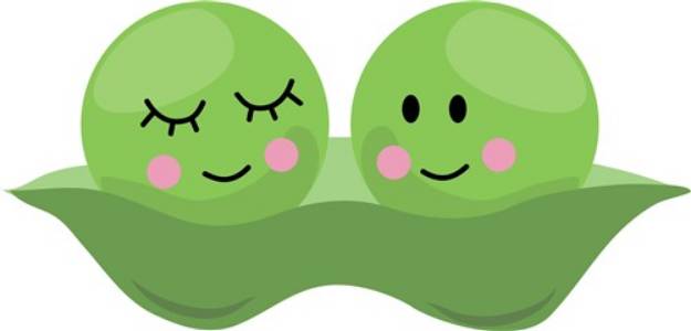Picture of Peas In Pod SVG File