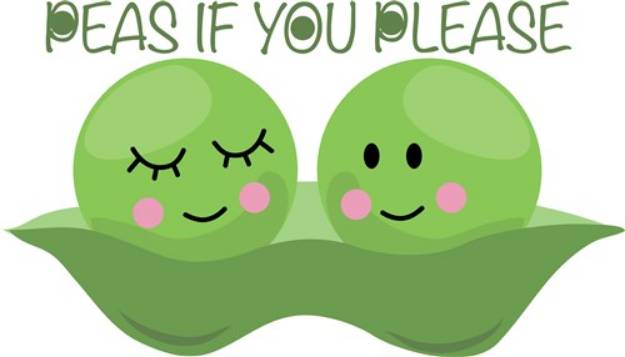 Picture of Peas If You Please SVG File
