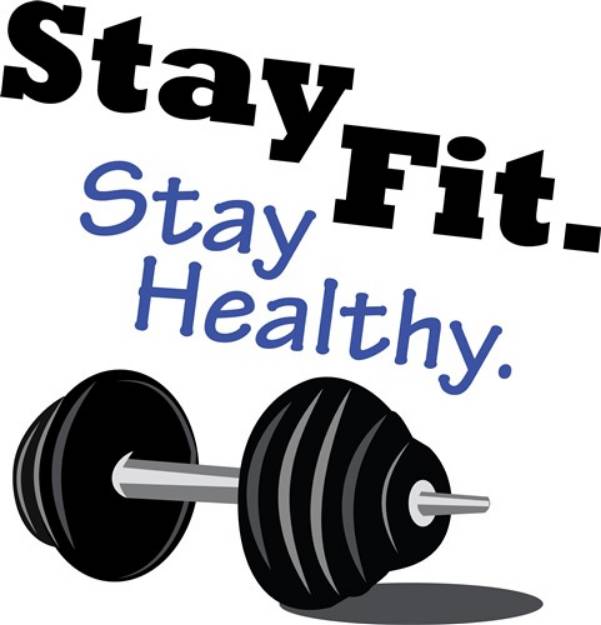 Picture of Stay Fit SVG File