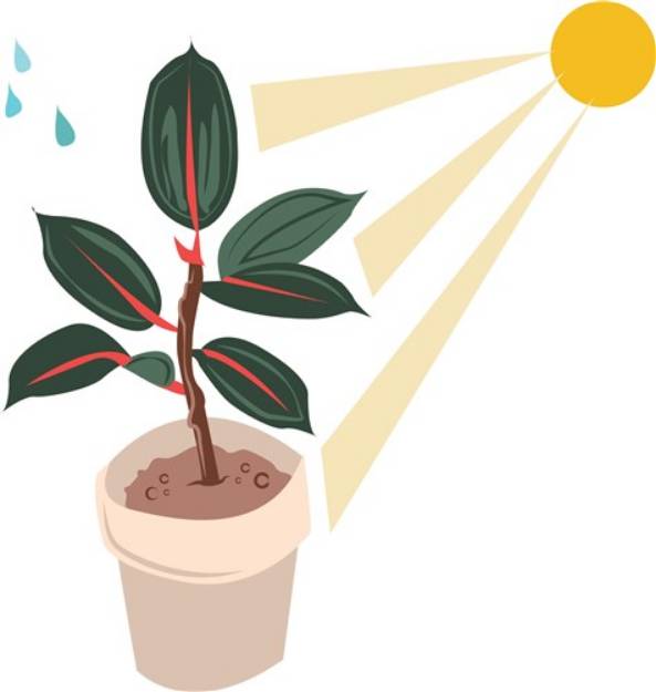 Picture of Sun On Plant SVG File