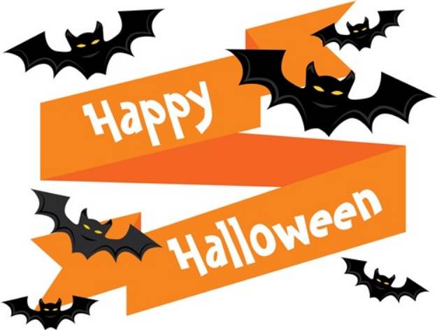 Picture of Happy Halloween Bats SVG File