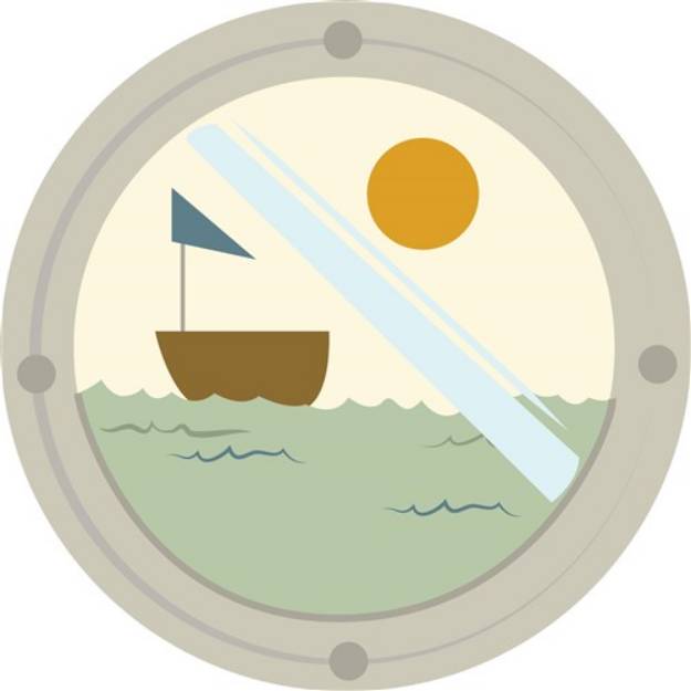 Picture of Porthole Sailboat SVG File