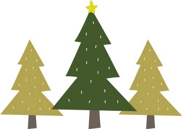 Picture of Christmas Trees SVG File