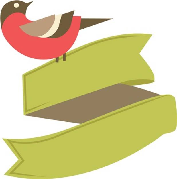 Picture of Bird On Banner SVG File