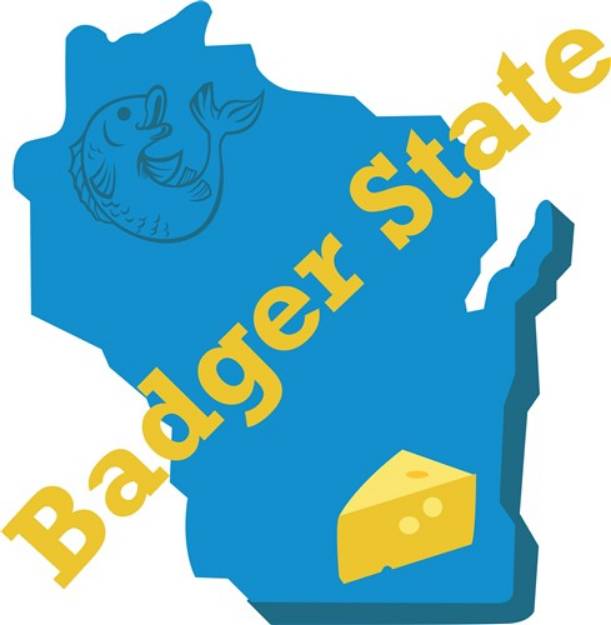 Picture of Badger State SVG File