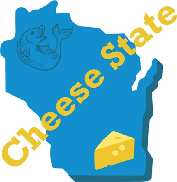 Picture of Cheese State SVG File