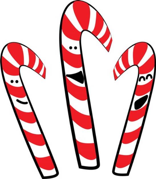 Picture of Funny Candy Canes SVG File