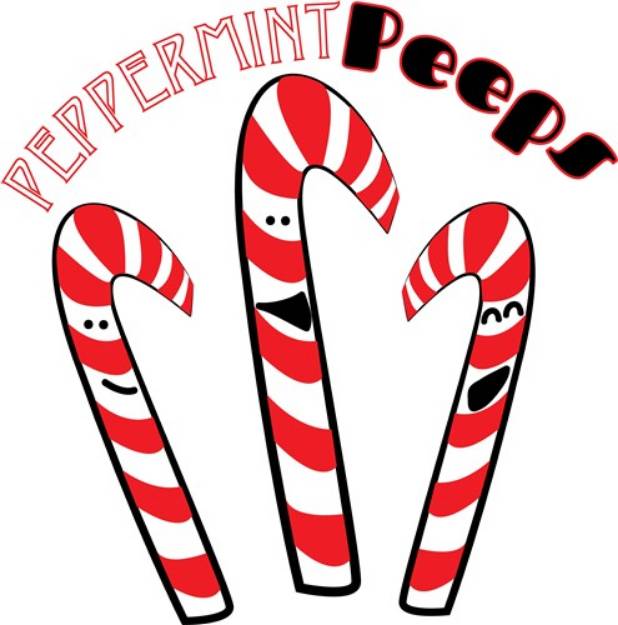 Picture of Peppermint Peeps SVG File