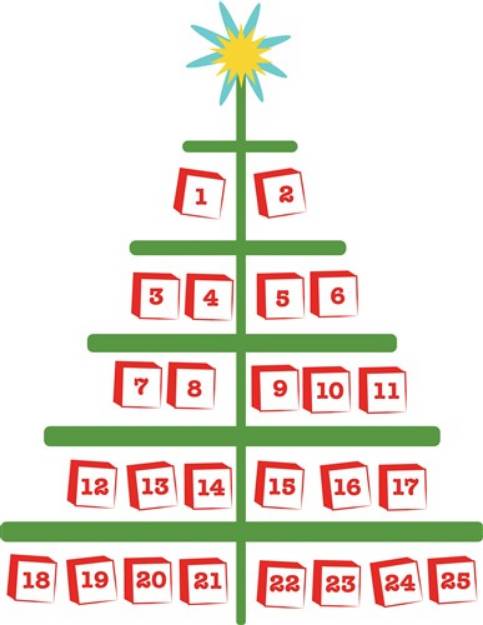 Picture of Tree Calendar SVG File