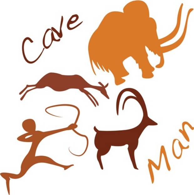 Picture of Cave Man SVG File