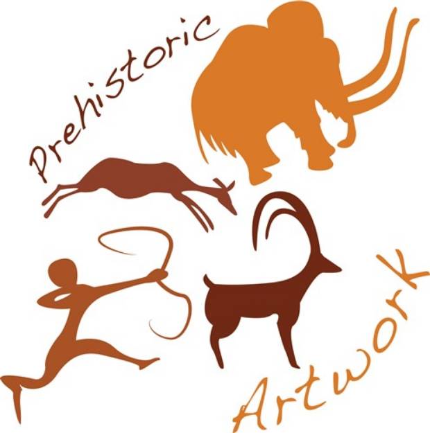 Picture of Prehistoric Artwork SVG File
