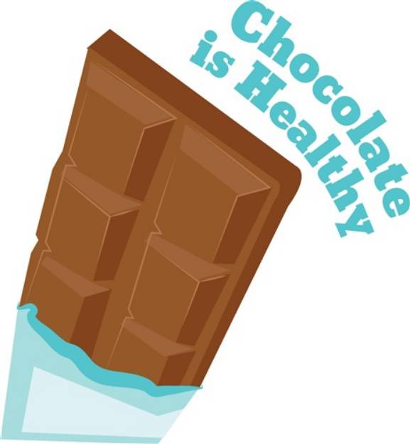 Picture of Chocolate Is Healthy SVG File