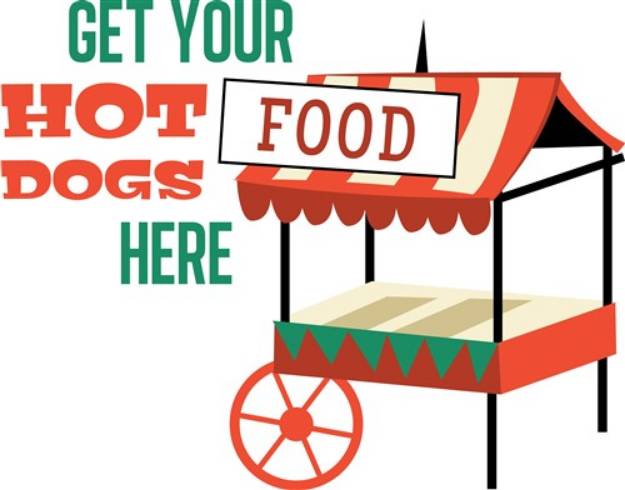 Picture of Hot Dogs Here SVG File