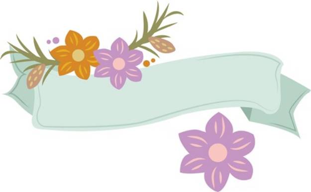 Picture of Floral Banner SVG File