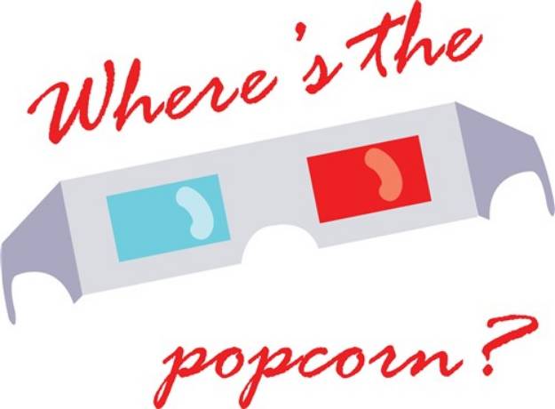 Picture of Wheres The Popcorn SVG File
