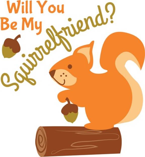 Picture of My Squirrel Friend SVG File