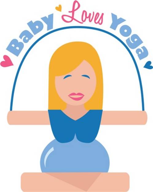 Picture of Baby Loves Yoga SVG File