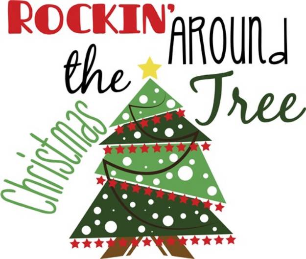 Picture of Rockin Christmas Tree SVG File