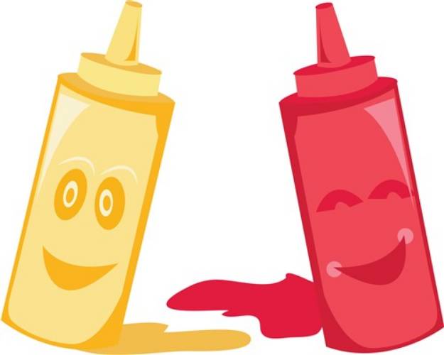 Picture of Ketchup & Mustard SVG File