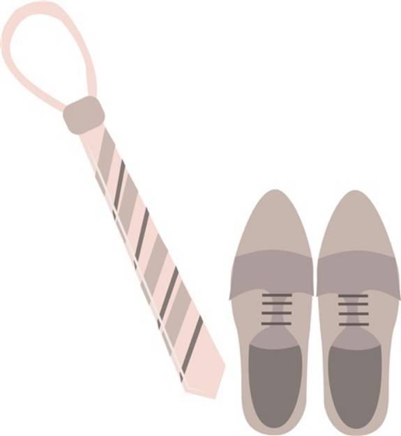 Picture of Tie & Shoes SVG File