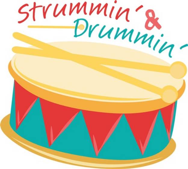 Picture of Strummin & Drummin SVG File