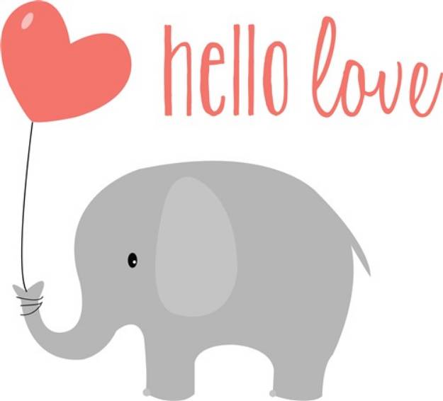 Picture of Hello Love SVG File